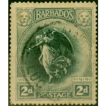 Barbados 1920 2d Black & Grey SG204 Fine Used