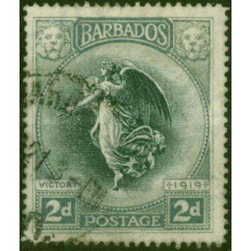 Barbados 1920 2d Black & Grey SG204 Fine Used (2)