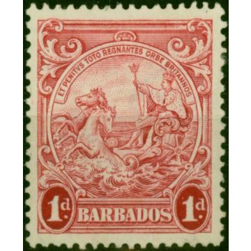 Barbados 1939 1d Scarlet SG249 P.13.5 x 13 Fine MM