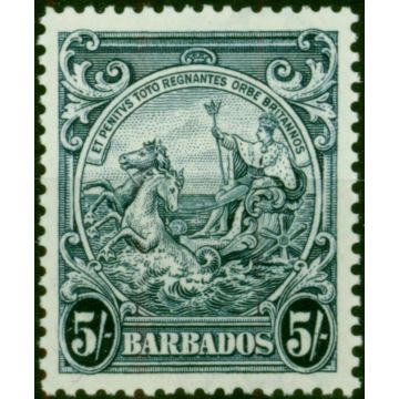Barbados 1941 5s Indigo SG256a Fine LMM 