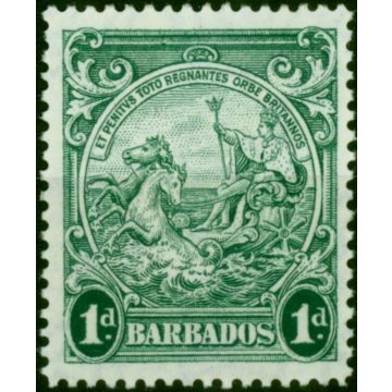 Barbados 1942 1d Blue-Green SG249b P.13.5 x 13 Fine LMM 