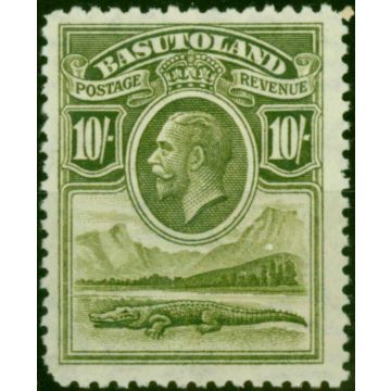 Basutoland 1933 10s Olive-Green SG10 V.F MNH 