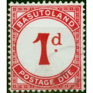 Basutoland 1951 1d Deep Carmine SGD1b Chalk V.F.U 