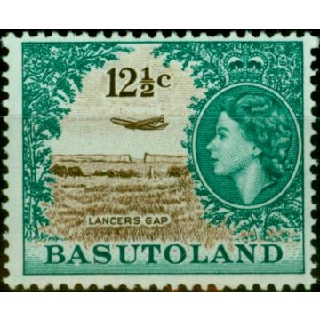 Basutoland 1962 12 1/2c Brown & Turquoise-Green SG76 V.F VLMM 