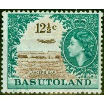 Basutoland 1962 12 1/2c Brown & Turquoise-Green SG76 Very Fine Lightly Mtd Mint
