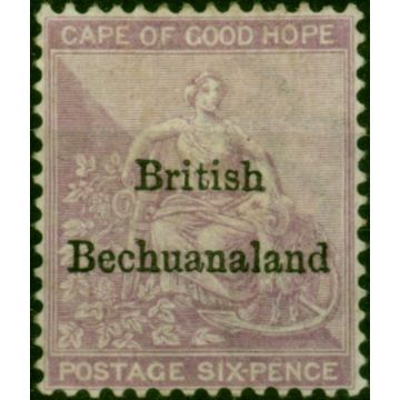 Bechuanaland 1885 6d Reddish Purple SG7 Fine MM 