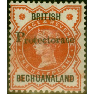 Bechuanaland 1888 1/2d Vermilion SG40a 'Protectorate' Double Good MM