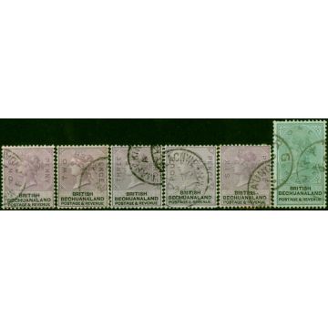 Bechuanaland 1888 Set of 6 to 1s SG10-15 Fine Used 