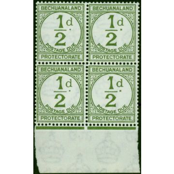 Bechuanaland 1932 1/2d Sage-Green SGD4 V.F MNH Block of 4 