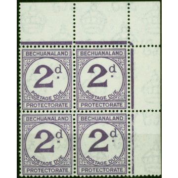 Bechuanaland 1932 2d Violet SGD6b 'Serif on d' V.F MNH Corner Block of 4 