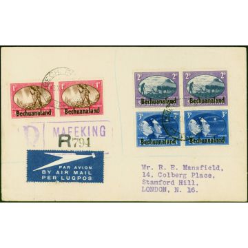 Bechuanaland 1945 Victory Set of 3 SG129-131 Fine Used on Reg 1st Day Postcard 