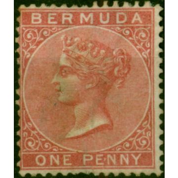 Bermuda 1865 1d Rose-Red SG1 Good MM