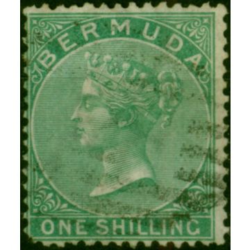 Bermuda 1865 1s Green SG8 Fine Used