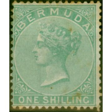 Bermuda 1865 1s Green SG8 Good MM