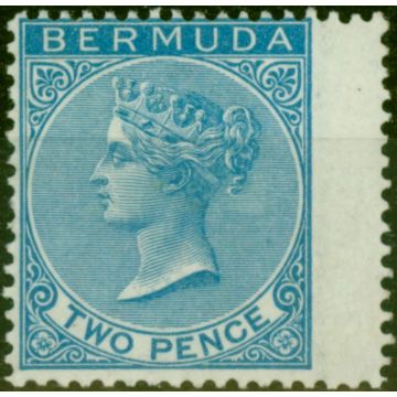 Bermuda 1877 2d Bright Blue SG4 V.F & Fresh MM