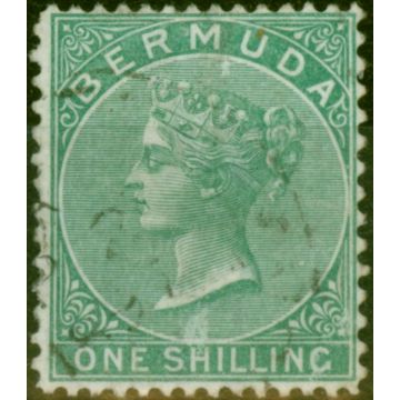 Bermuda 1893 1s Green SG11 Fine Used