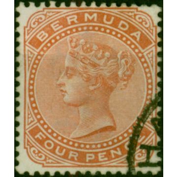 Bermuda 1904 4d Orange-Brown SG28a Fine Used (2)