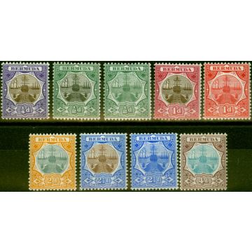 Bermuda 1906-10 Set of 9 SG34-42 Fine & Fresh Lightly Mtd Mint 