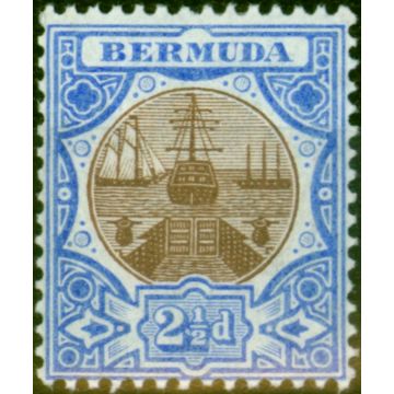 Bermuda 1906 2 1/2d Brown & Ultramarine SG40 Fine & Fresh Lightly Mtd Mint 