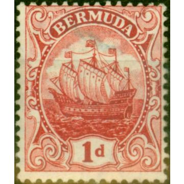 Bermuda 1919 1d Carmine SG46b Fine MM 