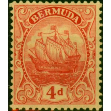 Bermuda 1919 4d Red-Yellow SG49a Fine MM 