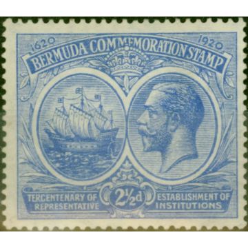 Bermuda 1920 2 1/2d Bright Blue SG6 Fine MM 