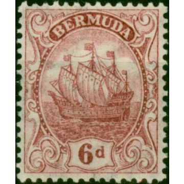 Bermuda 1924 6d Pale Claret SG50a Fine MM 