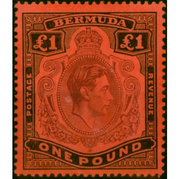 Bermuda 1938 £1 Purple & Black-Red SG121 Fine LMM (2)