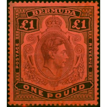 Bermuda 1938 £1 Purple & Black-Red SG121 Fine MNH 