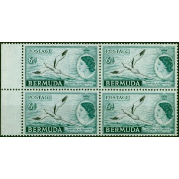 Bermuda 1953 6d Black & Deep Turquoise SG143 Fine MNH Block of 4 (2) 
