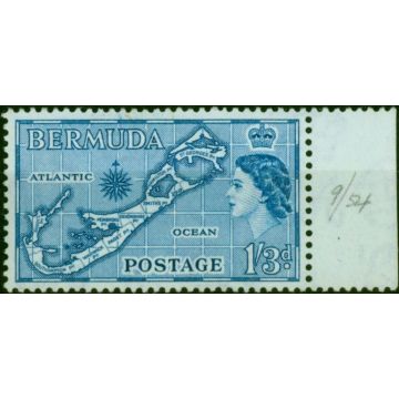 Bermuda 1954 1s3d Greenish Blue SG145a Fine MNH (2) 