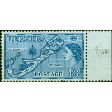 Bermuda 1954 1s3d Greenish Blue SG145a Fine MNH 