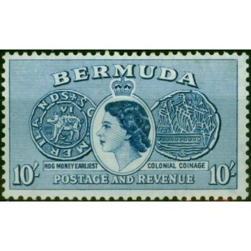 Bermuda 1957 10s Ultramarine SG149a Fine & Fresh MNH 