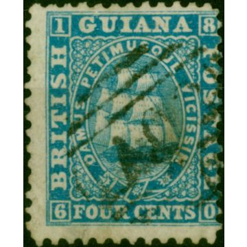 British Guiana 1860 4c Deep Blue SG32 Good Used 