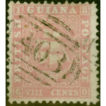 British Guiana 1860 8c Pink SG35 Fine Used