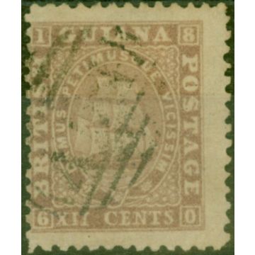British Guiana 1862 12c Lilac SG49 P.12 Fine Used. 