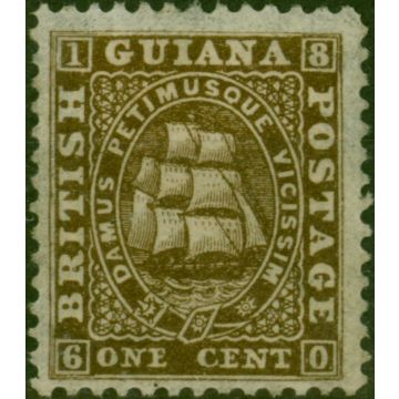 British Guiana 1862 1c Brown SG41 Fine & Fresh MM