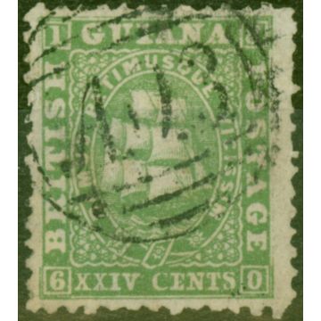 British Guiana 1864 24c Green SG64 Fine Used
