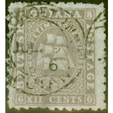 British Guiana 1865 12c Grey-Lilac SG65a P.10 Fine Used Ex-Fred "Poss" Small