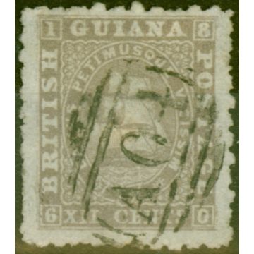 British Guiana 1865 12c Grey-Lilac SG65a P.10 Good Used Ex-Fred Small 