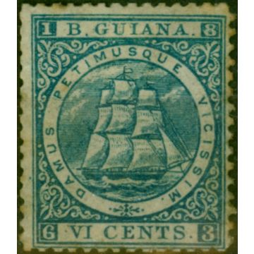 British Guiana 1865 6c Blue SG69 Good MM