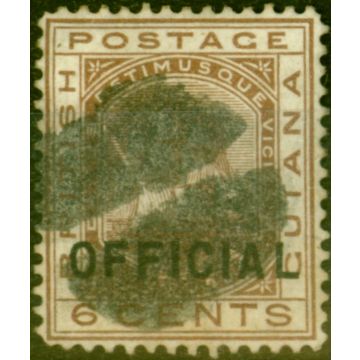 British Guiana 1877 6c Brown SG09 Fine Used Scarce 