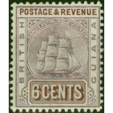 British Guiana 1889 6c Dull Purple & Brown SG197 Fine MM 