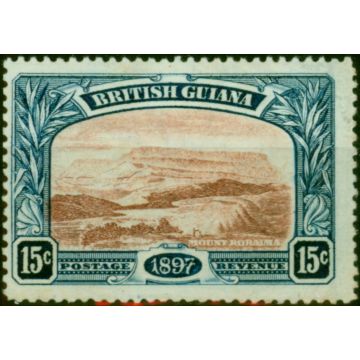 British Guiana 1898 15c Red-Brown & Blue SG221 Fine MM 