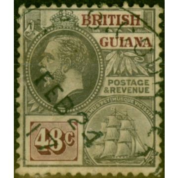 British Guiana 1914 48c Grey & Purple-Brown SG266 Fine Used