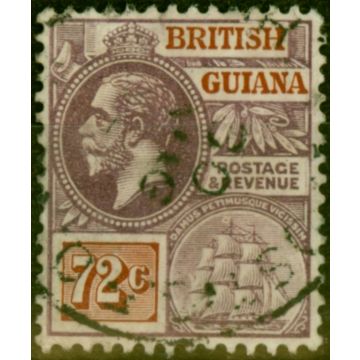 British Guiana 1915 72c Purple & Orange-Brown SG268 Fine Used