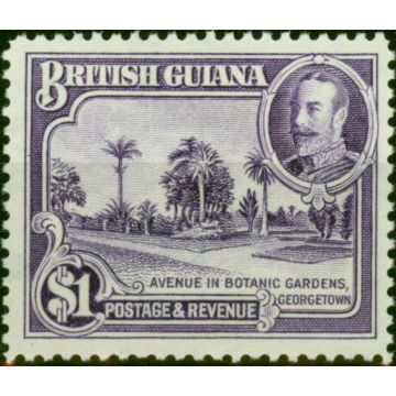 British Guiana 1934 $1 Bright Violet SG300 Fine MNH 