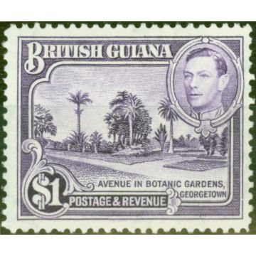 British Guiana 1938 $1 Bright Violet SG317 Fine Mtd Mint 