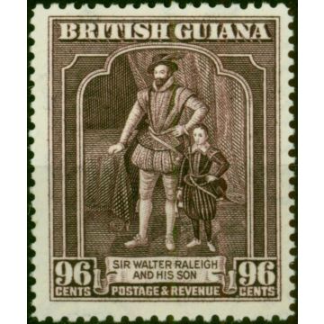 British Guiana 1944 96c Purple SG316a P.12.5 x 13.5 Fine LMM 