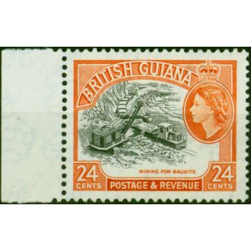 British Guiana 1956 24c Black & Orange SG339a V.F MNH 